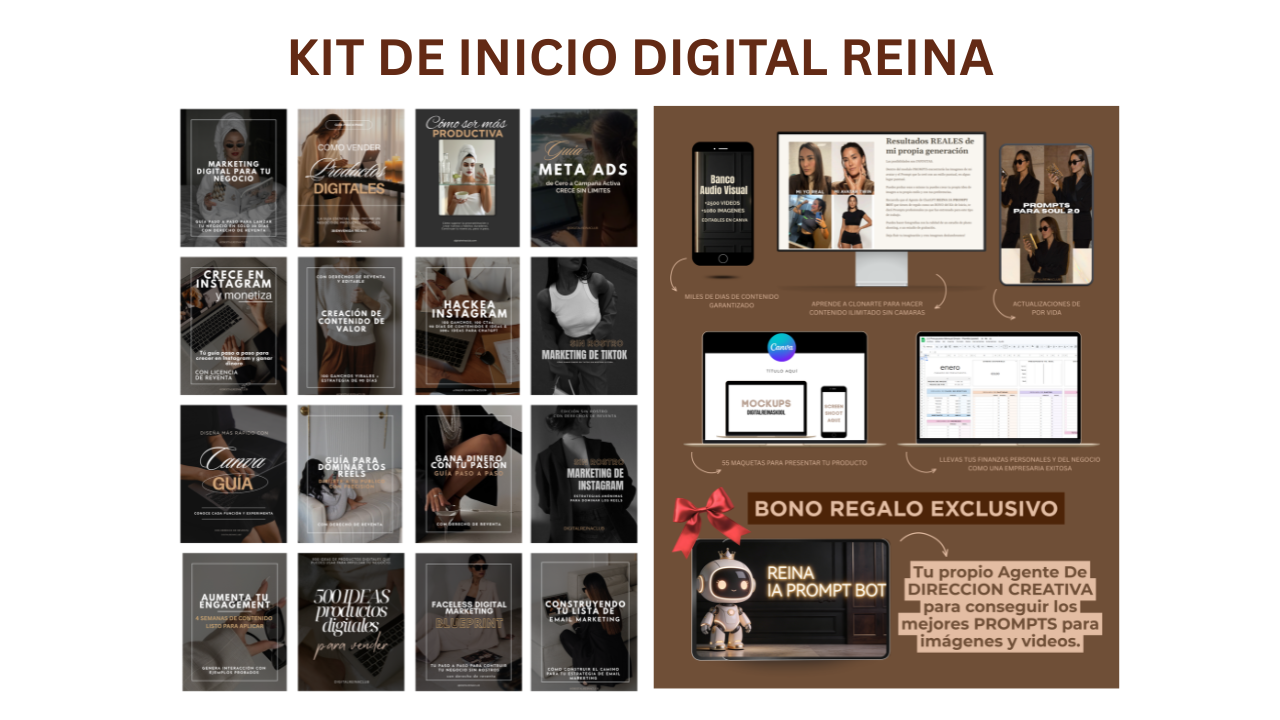 KIT DE INICIO DIGITAL REINA